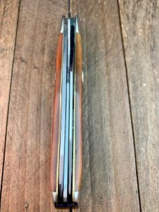 Moore Maker Trapper with Liner Locking Primary Blade Burnt Orange Jigged Bone 1998 Moore Maker Trapper with Liner Locking Primary Blade Burnt Orange Jigged Bone 1998