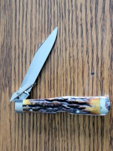 1971 CASE XX USA 5111 1/2 Stag CHEETAH Swing Guard Lockback Knife 9 dots SMALL Tang Stamp
