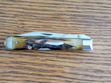 1971 CASE XX USA 5111 1/2 Stag CHEETAH Swing Guard Lockback Knife 9 dots SMALL Tang Stamp