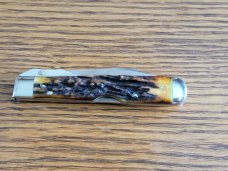 1971 CASE XX USA 5111 1/2 Stag CHEETAH Swing Guard Lockback Knife 9 dots SMALL Tang Stamp