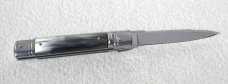 NOS AKC 8" CLASSIC SLIM LEVER LOCK SWEDGE BLADE, GENUINE BRAZILIAN HORN - MANIAGO ITALY