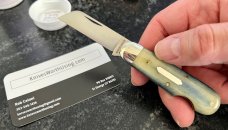 Great Eastern Cutlery Tidioute #253115EO, Navy Blue Camel Bone Handle, Rare SFO, Used (GEC 25) Great Eastern Cutlery Tidioute #253115EO, Navy Blue Camel Bone Handle, Rare SFO, Used (GEC 25)