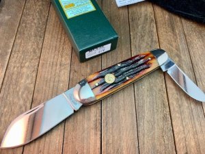 Canal Street Cutlery Wild Cat Driller Dark Amber Stag Bone 2007