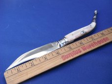 Handmade folding pocketknife from Spain. ALBACETE SPANISH NAVAJA RATCHETING FOLDING KNIFE