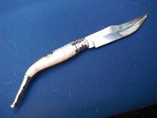 Handmade folding pocketknife from Spain. ALBACETE SPANISH NAVAJA RATCHETING FOLDING KNIFE
