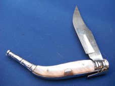 Handmade folding pocketknife from Spain. ALBACETE SPANISH NAVAJA RATCHETING FOLDING KNIFE