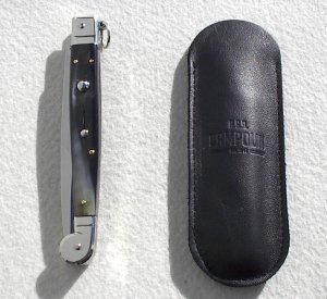 NEW ITALIAN AGA CAMPOLIN 12" SICILIANO RING PULL BRAZILIAN HORN 4 MILL BLADE NICKEL SILVER BOLSTERS