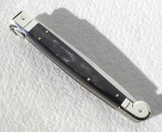 NEW ITALIAN AGA CAMPOLIN 12" SICILIANO RING PULL BRAZILIAN HORN 4 MILL BLADE NICKEL SILVER BOLSTERS