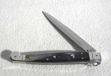 NEW ITALIAN AGA CAMPOLIN 12" SICILIANO RING PULL BRAZILIAN HORN 4 MILL BLADE NICKEL SILVER BOLSTERS