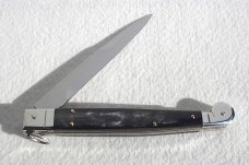 NEW ITALIAN AGA CAMPOLIN 12" SICILIANO RING PULL BRAZILIAN HORN 4 MILL BLADE NICKEL SILVER BOLSTERS