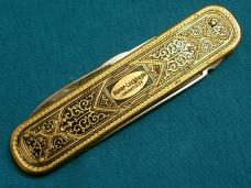 VINTAGE BIERHOFF SOLINGEN GERMANY TOLEDO SCALE FOLDING POCKET GENTLEMANS CLASP KNIFE KNIVES OLD AD