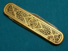 VINTAGE BIERHOFF SOLINGEN GERMANY TOLEDO SCALE FOLDING POCKET GENTLEMANS CLASP KNIFE KNIVES OLD AD