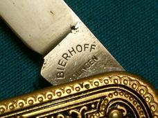 VINTAGE BIERHOFF SOLINGEN GERMANY TOLEDO SCALE FOLDING POCKET GENTLEMANS CLASP KNIFE KNIVES OLD AD