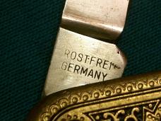 VINTAGE BIERHOFF SOLINGEN GERMANY TOLEDO SCALE FOLDING POCKET GENTLEMANS CLASP KNIFE KNIVES OLD AD