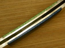BUCK 501 CUSTOM GREEN BLUE JUMA HANDLE LOCKBACK FOLDING HUNTER HUNTING SKINNING POCKET KNIFE KNIVES