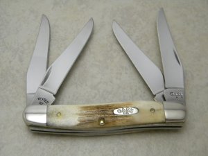 Rare Case XX SS USA 2 Dot TEX RAT Stag 4 Blade Muskrat Knife