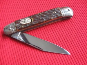 Rare Vintage Solingen Germany Button Slide Lock Switchblade Knife