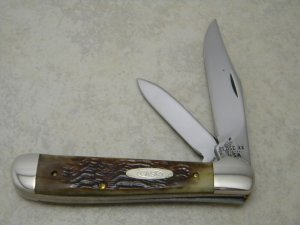 Case XX USA 6 Dot Bone 1984 New Grind 6249 Copperhead Knife