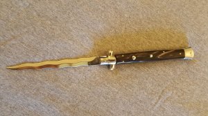 13" Renzo Beltrame Dark Horn Kriss blade Italian Stiletto *NEW*