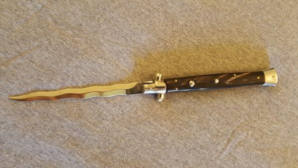 13" Renzo Beltrame Dark Horn Kriss blade Italian Stiletto *NEW* 13" Renzo Beltrame Dark Horn Kriss blade Italian Stiletto *NEW*