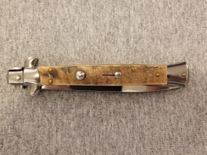 11" Frank Beltrame Ram Horn Bayonet Blade Italian Stiletto *NEW* 