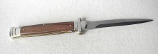 NOS A.G.A. CAMPOLIN 11" MALTESE SANTOS MAHOGANY WOOD NICKEL SILVER BOLSTERS, LEATHER POUCH NOS A.G.A. CAMPOLIN 11" MALTESE SANTOS MAHOGANY WOOD NICKEL SILVER BOLSTERS, LEATHER POUCH