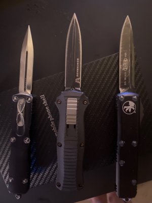 All three for one price Mictotech utx 85 & bm mini infidel used 