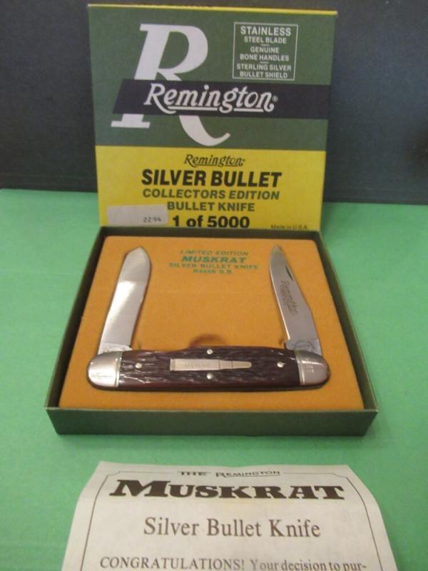 Remington 1988 Silver Bullet Bone Handle Muskrat Model # R4466SB Remington 1988 Silver Bullet Bone Handle Muskrat Model # R4466SB