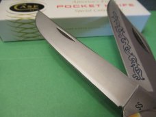 Case XX 1977 Blue Scroll Stag Folding Hunter Pattern # 5265 SAB SSP Case XX 1977 Blue Scroll Stag Folding Hunter Pattern # 5265 SAB SSP