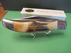 Case XX 1977 Blue Scroll Stag Folding Hunter Pattern # 5265 SAB SSP Case XX 1977 Blue Scroll Stag Folding Hunter Pattern # 5265 SAB SSP