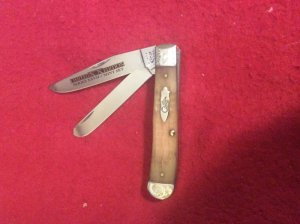 2011 CASE XX USA 6254 SS STRAWBERRY BONE HANDLE TRAPPER LIMITED XX EDITION #36 OF 250 MADE LIKE NEW