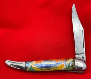 Vintage Imperial PROV USA Texas Toothpick or Fishing Knife w/Foil Scales Swordfish c.1946-1956