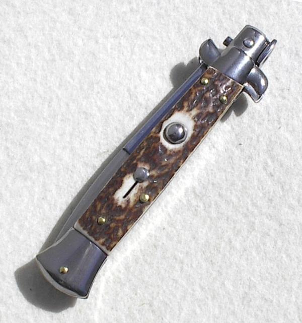 NEW FRANK BELTRAME 9" GENUINE STAG ITALIAN STILETTO 