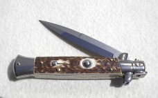 NEW FRANK BELTRAME 9" GENUINE STAG ITALIAN STILETTO 