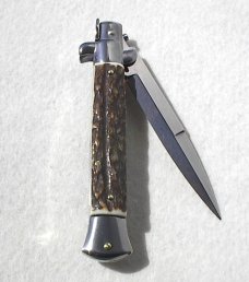 NEW FRANK BELTRAME 9" GENUINE STAG ITALIAN STILETTO 