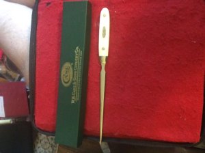 2004 CASE XX USA NATURAL BONE HAN$LE LETTER OPENER IN THE BOX