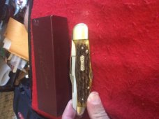 CASE XX SOLINGEN GERMANY DE 162500L 5” LONG GREEN BONE HANDLE DOUBLE LOCK BACK WITH TWO 440C BLADES CASE XX SOLINGEN GERMANY DE 162500L 5” LONG GREEN BONE HANDLE DOUBLE LOCK BACK WITH TWO 440C BLADES