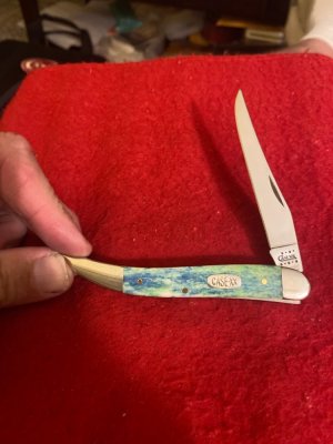 2001 Case XX USA 610094 SS Peacock Appaloosa Bone Handle Medium Toothpick New 