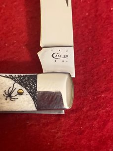 2014 Case XX USA 06154 SS White Bone Handle With Black Happy Halloween Trim And Single Blade 2014 Case XX USA 06154 SS White Bone Handle With Black Happy Halloween Trim And Single Blade