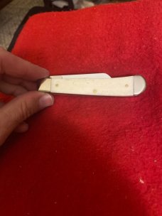 2014 Case XX USA 06154 SS White Bone Handle With Black Happy Halloween Trim And Single Blade 2014 Case XX USA 06154 SS White Bone Handle With Black Happy Halloween Trim And Single Blade