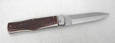 NEW OLD STOCK MIKOV PREDATOR CZECH REPUBLIC GENUINE STAG LEVER LOCK - W/ LEATHER BELT SHEATH