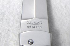 NEW OLD STOCK MIKOV PREDATOR CZECH REPUBLIC GENUINE STAG LEVER LOCK - W/ LEATHER BELT SHEATH