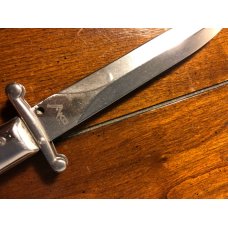 9 INCH AKC IVORY HANDLE SWING GUARD AUTOMATIC SWITCH BLADE  STILETTO KNIFE WITH CUSTOM ETCHED BLADE