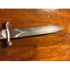 9 INCH AKC IVORY HANDLE SWING GUARD AUTOMATIC SWITCH BLADE  STILETTO KNIFE WITH CUSTOM ETCHED BLADE