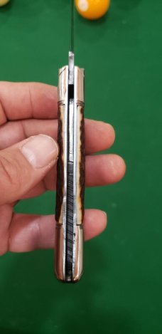 3 7/8" Custom Made Bird's Head Bolster Knife, Nice Stag 3 7/8" Custom Made Bird's Head Bolster Knife, Nice Stag