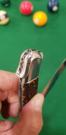 3 7/8" Custom Made Bird's Head Bolster Knife, Nice Stag 3 7/8" Custom Made Bird's Head Bolster Knife, Nice Stag