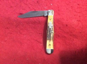 1989 CASE XX * USA 5125 1/2 DAM SUPER FAT AND GNARLY STAG HANDLE COKE BOTTLE WTH DAMASCUS BLADE LE