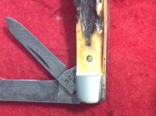 1989 CASE XX * USA 5215 D FAT AND VERY GNARLY STAG HANDLE GUNSTOCK WITH TWO DAMASCUS BLADES LE 1989 CASE XX * USA 5215 D FAT AND VERY GNARLY STAG HANDLE GUNSTOCK WITH TWO DAMASCUS BLADES LE