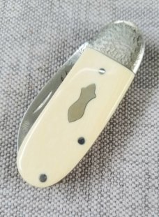 Vincenzo Balistreri Elephant Ivory Bombo, Elephant Toe 2.75" closed..Damasteel..worked bolsters 