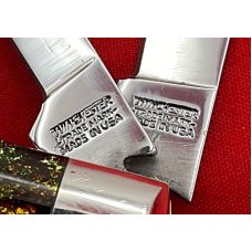 WINCHESTER ‘92 2078 2-Blade Physician’s Folding Pocket Knife Christmas Tree Scales Near Mint to Mint